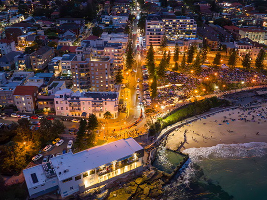 Aerial view of Coogee
