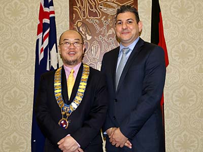 Newly elected Randwick Mayor Councillor Ted Seng with Deputy Mayor Councillor Anthony Andrews.