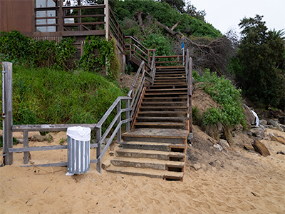 Little Bay beach stairs are now complete.