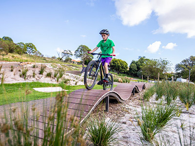 A similar style bike track, Cringila Hills near Wollongong.
