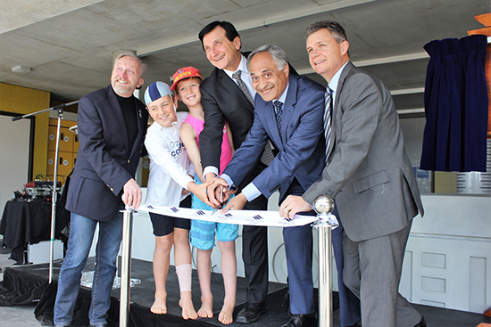 Mayor D'Souza with Mark Doepel, Ron Hoenig and Matt Thistlethwaite